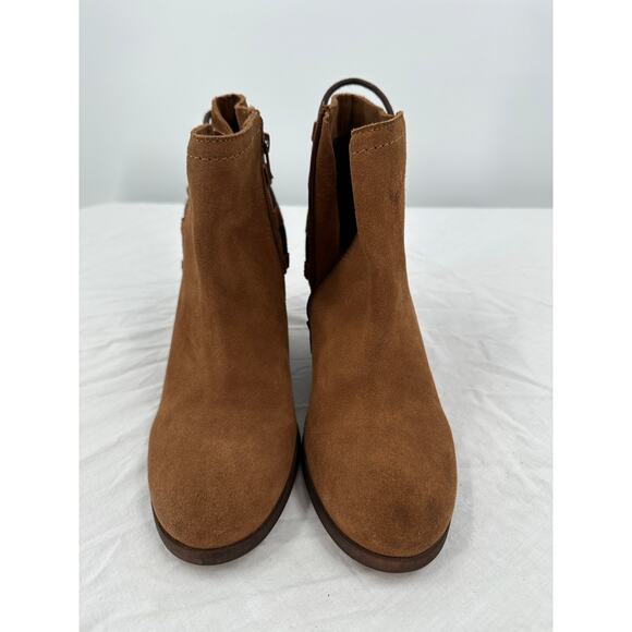 Diba Womens Suede Wedge Booties Size 9M Brown Ankle Round Toe - Picture 7 of 14